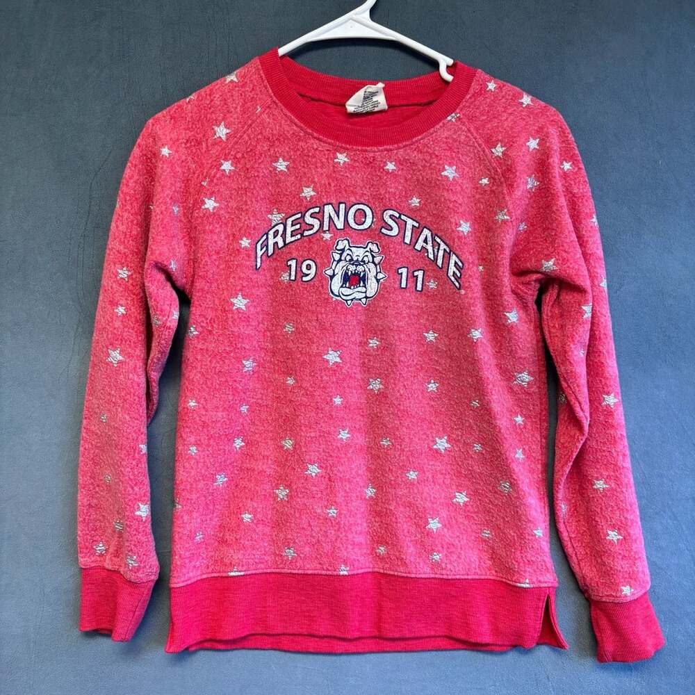 Wes and Willy Fresno State Girl's Star Crewneck